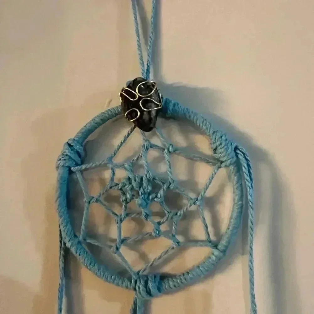 Lorena Espinoza Design handmade dream catcher with gemstone